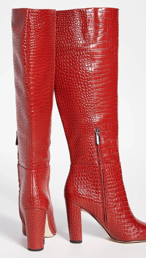 Sam Edelman Raakel 2 Boots Red Croc 5.5