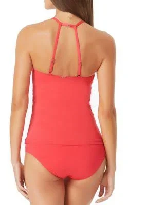 Anne Cole - High Neck Tankini Top, Sorbet, XL