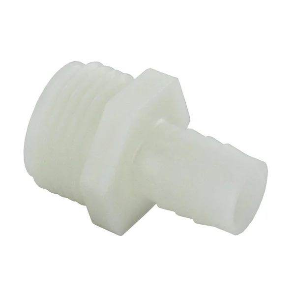 Male Garden Hose Barb Connector Nylon - 3/4 MGHT x 1/2 ID Barb - 10-Pack