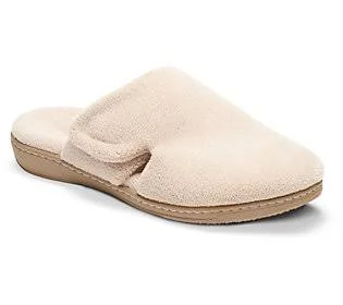 Vionic Terry Mule Slippers - Gemma, Size 8 Medium, Tan