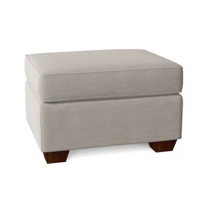Lesley 29x22 Rectangle Standard Ottoman Wayfair Custom Upholstery Body Fabric: Sunbrella Cast Silver