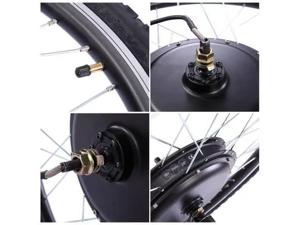 Sandinrayli Electric Bicycle Motor Kit w/ Front Wheel 36V 500W Hub Conversion