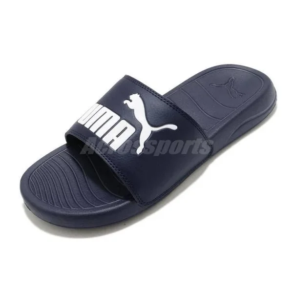 Puma Popcat 20 Peacoat Navy White Men Women Unisex Sandals Slides 372279-10