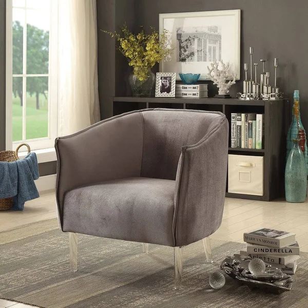 Furniture of America Natalya Contemporary Accent Chair by FOA - Black