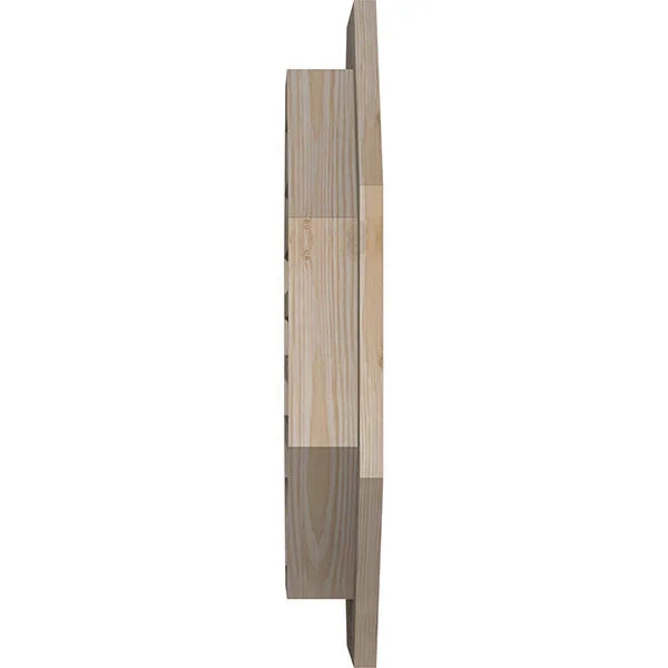 Ekena Millwork GVWOC20X2001SFUPI 20x22W x 20x22H Octagonal Gable Vent (25x22W x 25x22H Frame Size): Unfinished - Functional, Smoo