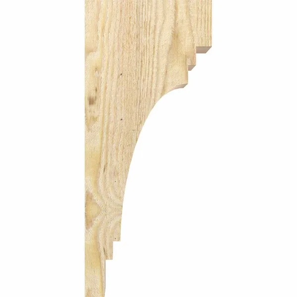 Ekena Millwork COR06X08X16PEC00RDF 6x22W x 8x22D x 16x22H Pescadero Rough Sawn Corbel, Douglas Fir
