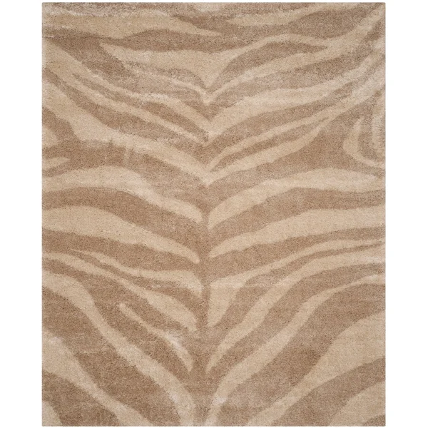Safavieh PTS215A-29 2 ft. 3 in. x 9 ft. Portofino Shag Rectangle Rug Ivory & Grey