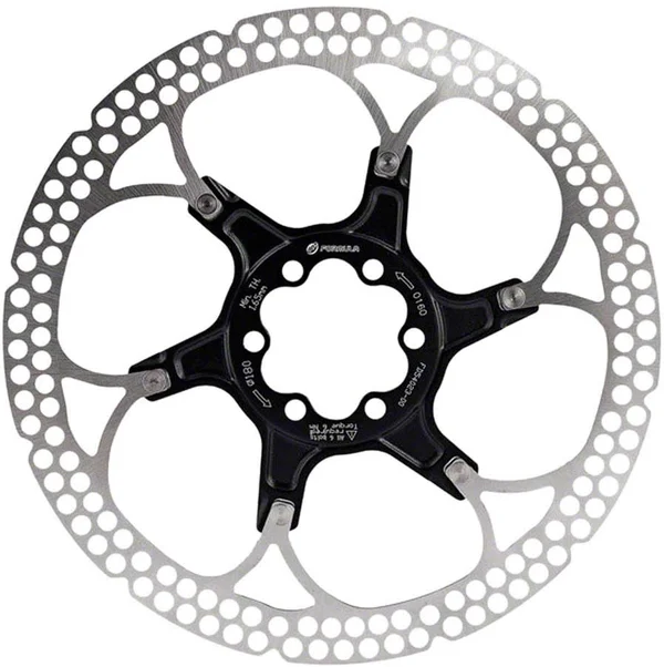Formula Disc Rotor - 6-Bolt - 180mm, Alloy Carrier - Black