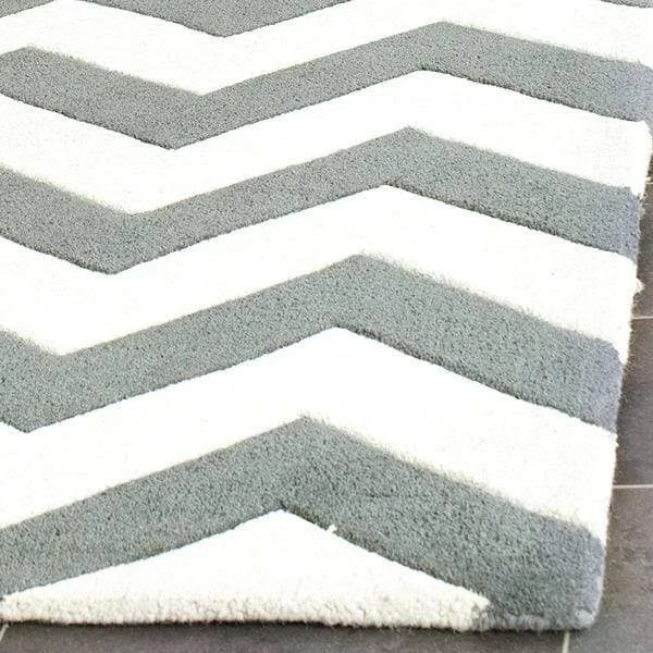 Safavieh Chatham CHT715D Dark Grey - Ivory 7& x 7& Round Area Rug