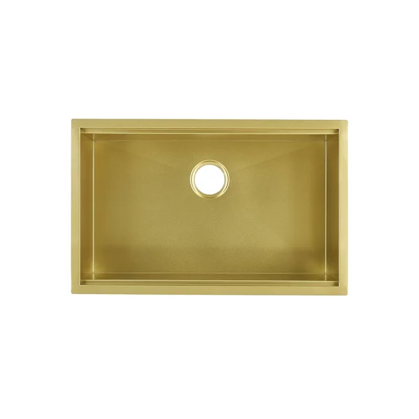 Tourner 30x22 x 19x22 Stainless Steel, Single Basin, Undermount Kitchen Workstation Sink in Gold