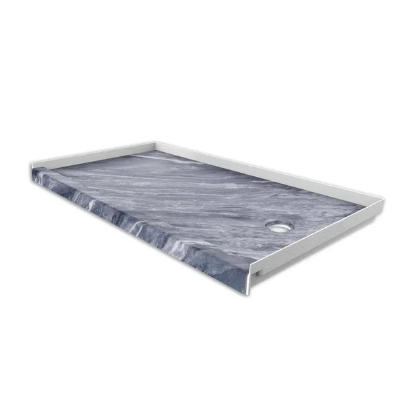FlexStone Beaumont 30-in W x 60-in L with Right Drain Fiberglass/Plastic Composite Shower Base, FLXSBR6030BM