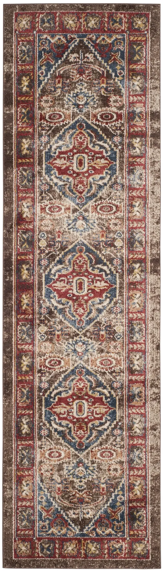 Safavieh Bijar Brown & Royal 6&-7x22 x 9& Rug