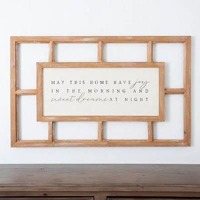 Joy and Sweet Dreams Wall Plaque : Wood