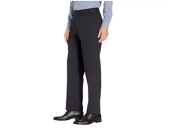 Kenneth Cole Reaction Black Reaction Stretch Gab Modern Fit Flat Front Dress Pants