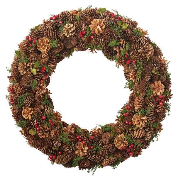 DII Holiday Berry Pinecone Wreath 22x22