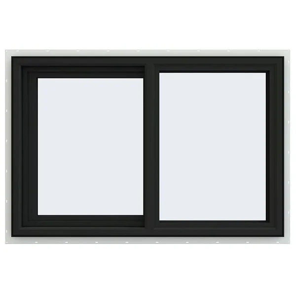 JELD-WEN 36 in. x 24 in. V-4500 Series Bronze FiniShield Vinyl Left-Handed Sliding Window with Fiberglass Mesh Screen CX7608