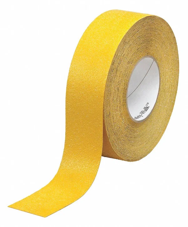 Ability One Pack of 2 Rolls 2x22 x 60& Vinyl Floor & Egress Tape - 0.914 mil - Yellow, Solid Color, Anti-Slip, General Traffi