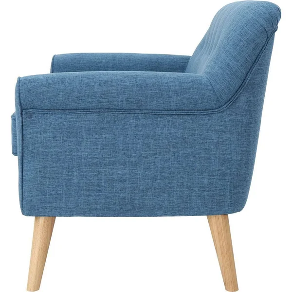 Noble House 2-Seat Muted Blue Fabric Loveseat