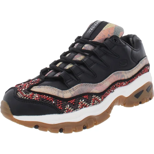 Skechers Womens Energy-Pure Serenity Leather Sneakers Black 10 Medium (B - M)
