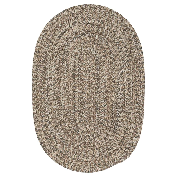 Colonial Mills Carrington Tweed Storm Gray Rug - 5 ft x 8 ft Oval