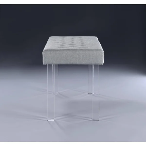 Acme Bagley Bench, Linen & Clear Acrylic