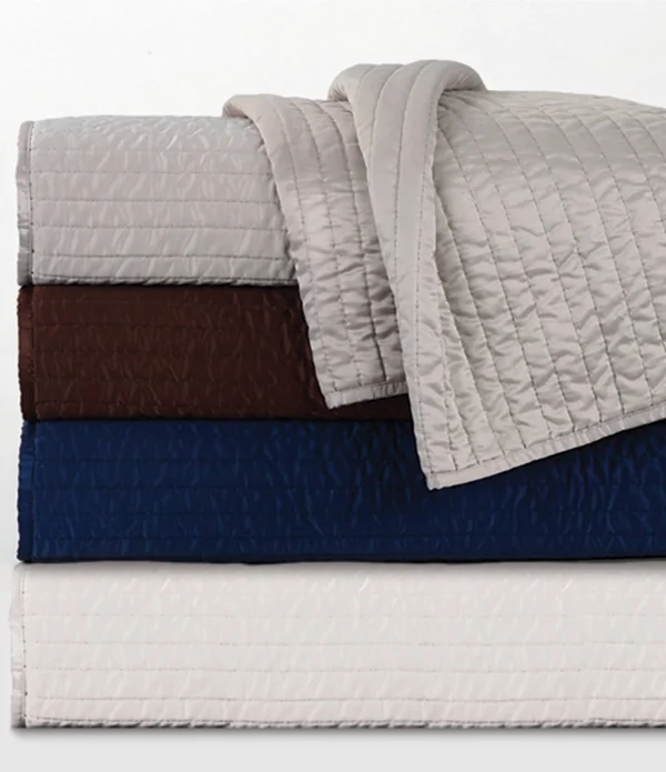 HiEnd Accents Satin Channel Quilt Set, Full/Queen, Taupe, 68" x 88"