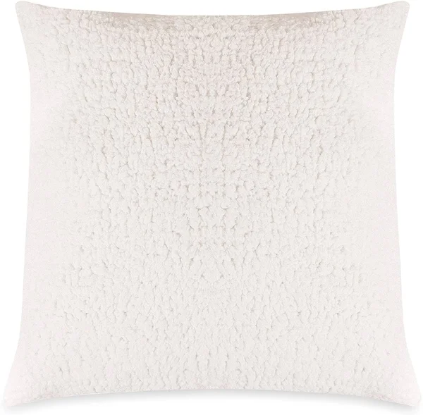Unknown1 Cream Sherpa Indoor/Outdoor Large Pillow 20x22 L x 8x22 W H Tan Solid Color Traditional Fur Single
