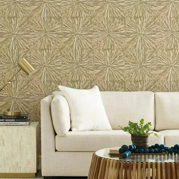 York Wallcoverings OG0502 Light Gold Squareburst Wallpaper