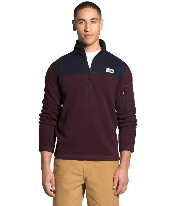 The North Face Gordon Lyons 1/4-Zip Fleece Pullover - Men's Root Brown Dark Heather - XXL