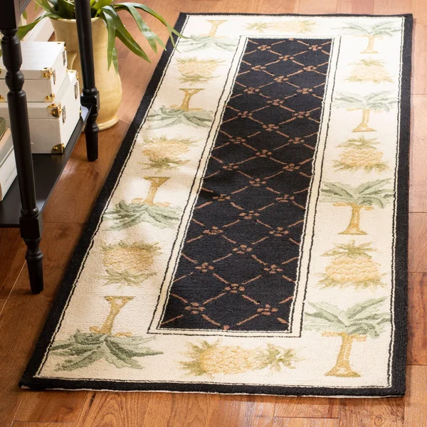 Safavieh Chelsea HK362C 8&9x22 x 11&9x22 Black, Ivory Area Rug