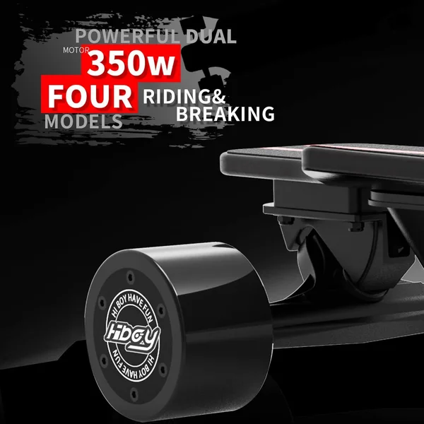 Hiboy S22 Electric Skateboard Dual Brushless Motor Longboard with 18.6mph Top Speed, 12.5Miles Range and Remote Control for Comm
