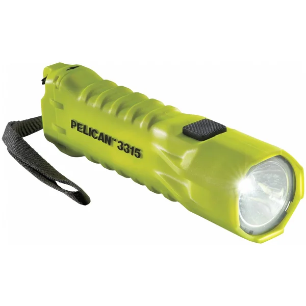 Pelican Industrial LED Handheld Flashlight, Plastic, Maximum Lumens Output: 160, Yellow 3315C-Y