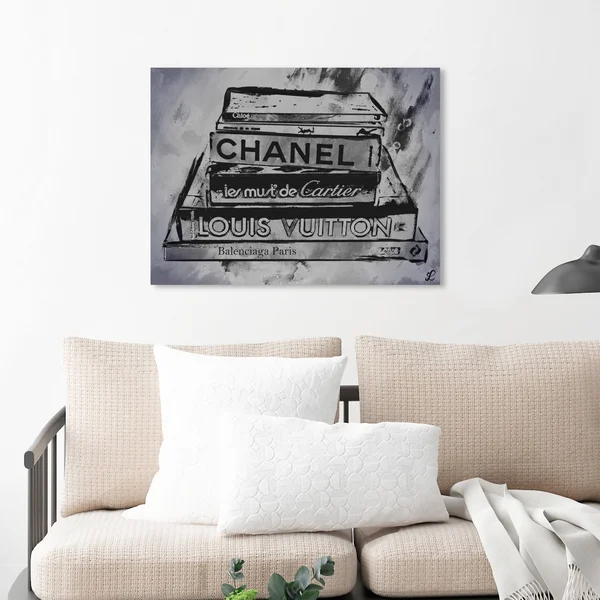 Oliver Gal &Lectures Black& Fashion and Glam Wall Art Canvas Print - Black, Gray (16 x 13)