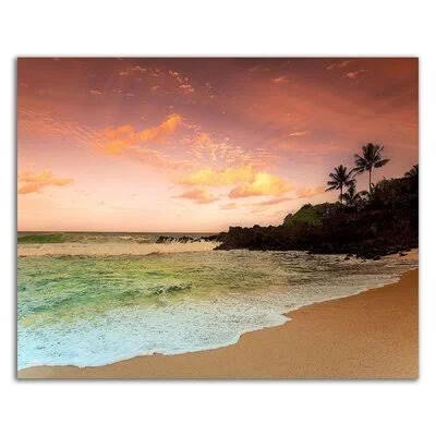 North Shore Dawn - Oahu by Alan Klug - Wrapped Canvas Photograph Print Rosecliff Heights Size: 18x22 H x 22x22 W x 1.5x22 D