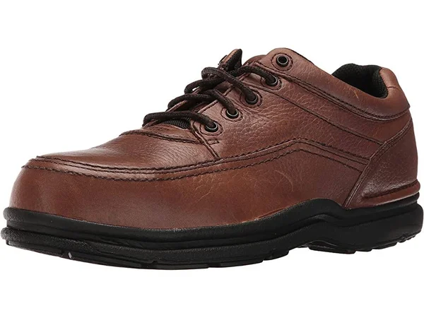 Rockport Works Men's World Tour Brown Steel Toe ESD Oxford