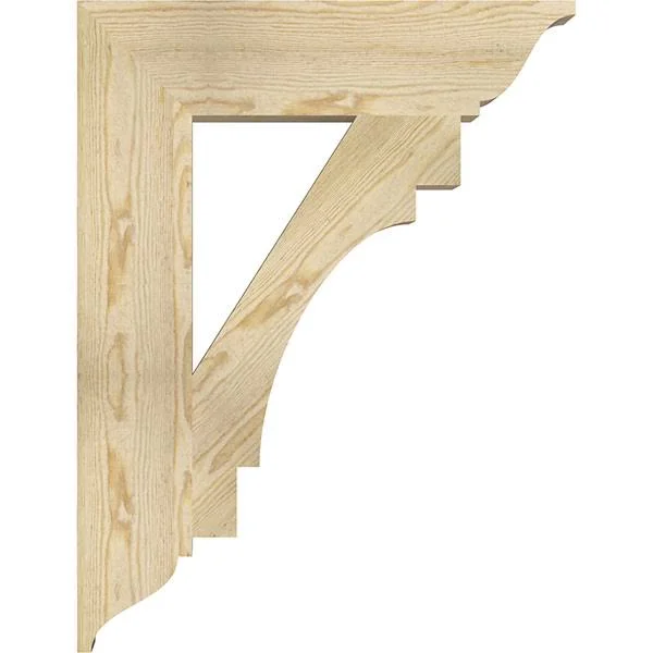 Ekena Millwork BKT06X26X34MRC01RDF 6x22W x 26x22D x 34x22H Merced Traditional Rough Sawn BRACKET - Douglas Fir