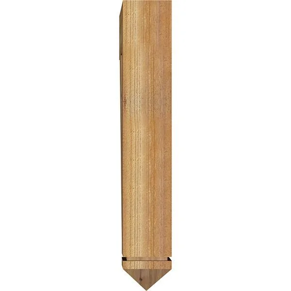 Ekena Millwork 6x22W x 24x22D x 36x22H Merced Arts & Crafts Rough Sawn BRACKET, Western Red Cedar