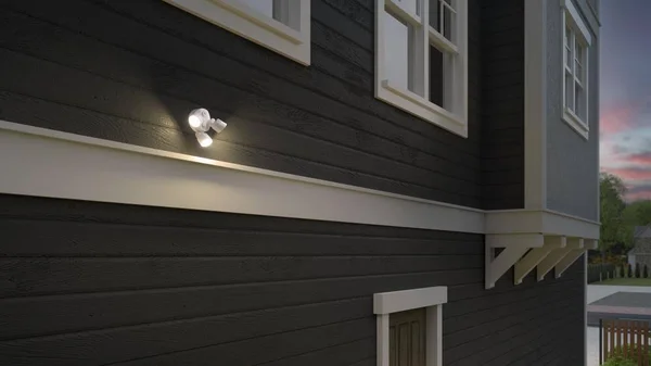 Lithonia Lighting 150-Watt EQ White LED Dusk-to-Dawn Floodlight Polyester, HGXLED3RHALOSWW2PEWH