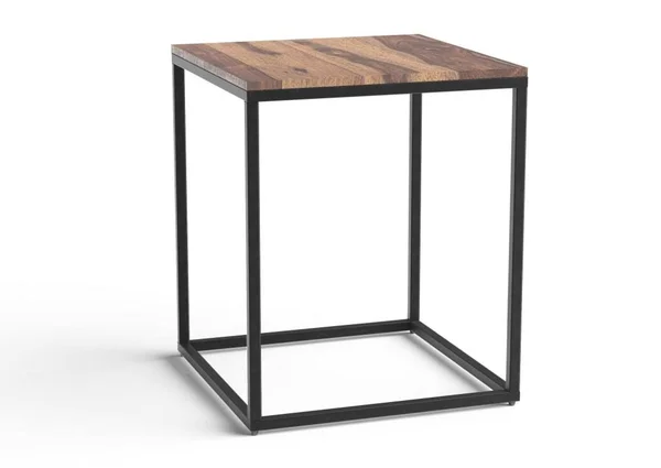 Pire 1 Squared Natural End or Side Table Brown - Wood