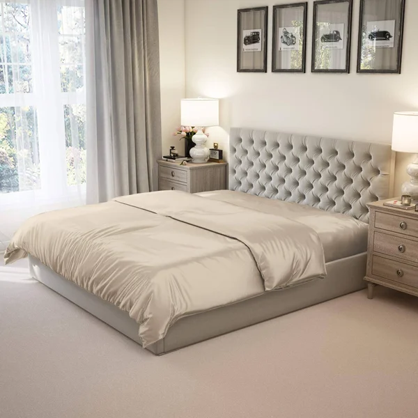 22 Momme Silk Duvet Cover - Sand, Mulberry Park Silks
