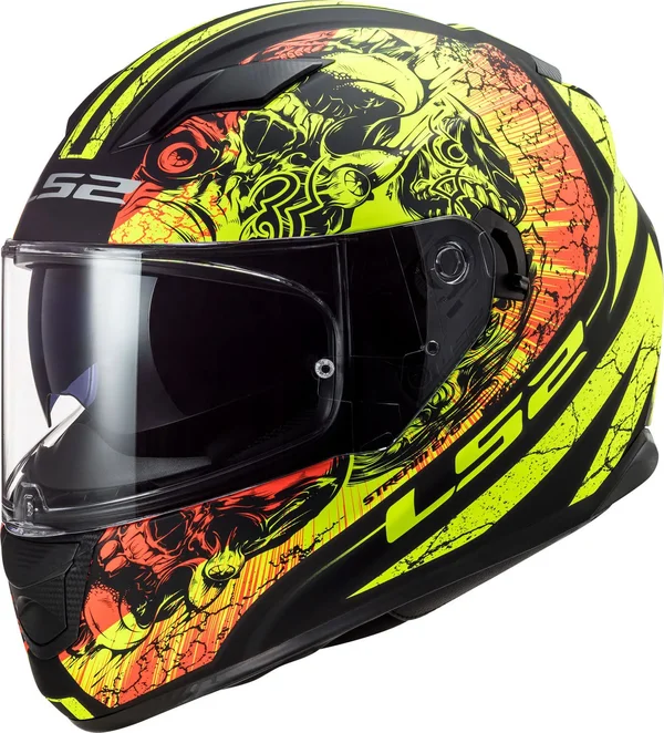 LS2 FF320 Stream Evo Throne Helmet (Matt Black|Yellow)