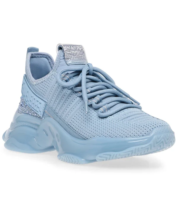 Steve Madden Maxima Monochrome Knit Sneaker - Size 6 M in Baby Blue