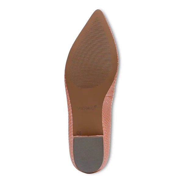 Vionic Lena Ballet Flat with Arch Support in Blooming Dahlia Leather