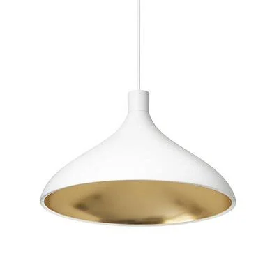 Pablo Designs Swell 1 - Light Single Bell Pendant Size: 10x22 H x 16x22 W x 16x22 D - Finish: White