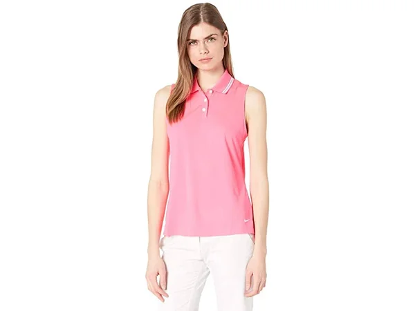 Nike Women's Dri-Fit Victory Sleeveless Golf Polo - XL, Hyper Pink