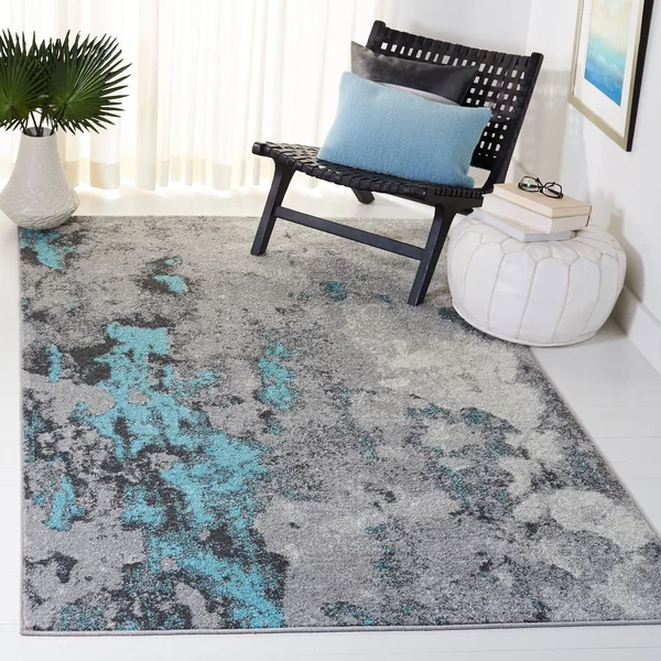 Safavieh Adirondack Rug Collection ADR134K - Turquoise - Grey - 6& x 9&