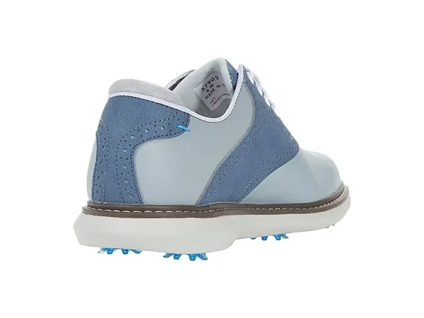 FootJoy Men's Traditions Golf Shoe - Grey/Blue, 7.5