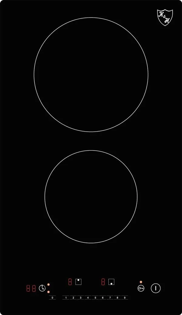 Ku0026H Domino 2 Burner Electric Radiant Ceramic Cooktop 220V CERV-3002
