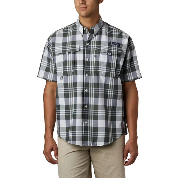 Columbia Super Bahama SS Shirt - S, Black Multi Plaid