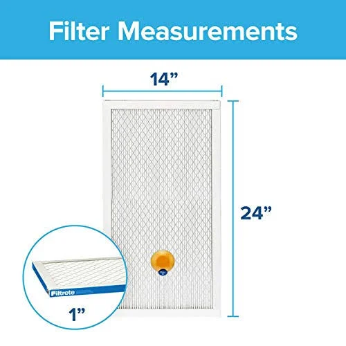 Filtrete 14x24x1 Smart Replenishable AC Furnace Air Filter, MPR 1900, Premium Allergen, Bacteria & Virus, 2-Pack